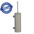 MERIDA STELLA STONE GREY LINE wall-mounted toilet brush, long "TUBE" with a lid, stone grey